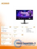 Monitor AG326UD 31.5 cala 4K QD-OLED 165Hz HDMIx2 DP Pivot Głośniki