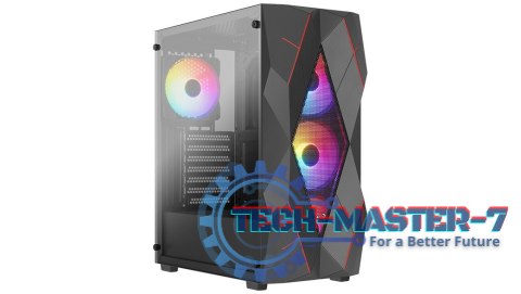 Obudowa Volcan Czarna Mid Tower RGB Obudowa Volcan Czarna Mid Tower RGB