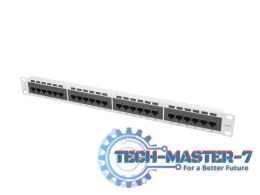 Patch Panel 24 Port 1U Kat.6 szary