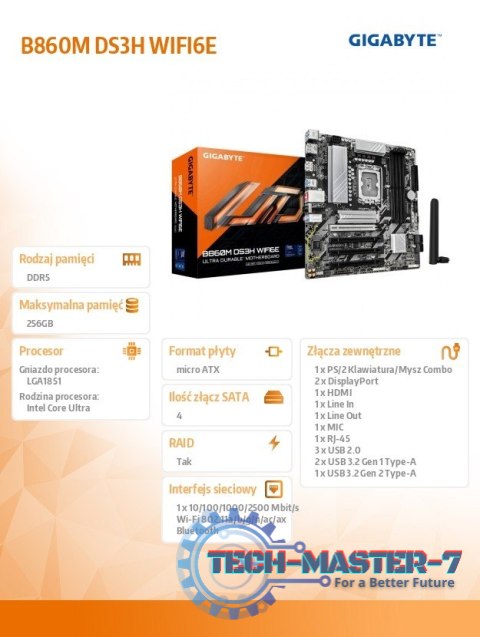 Płyta główna B860M DS3H WIFI6E Płyta główna B860M DS3H WIFI6E