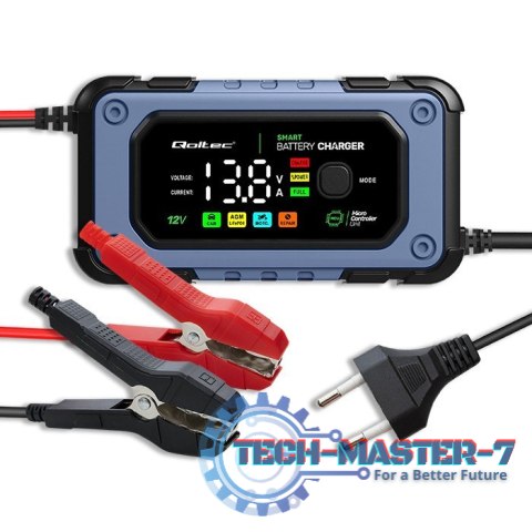 Prostownik do akumulatora z funkcją naprawy | Inteligentna mikroprocesorowa ładowarka | 12V | 7A | LED | 4 tryby Prostownik do akumulatora z funkcją naprawy | Inteligentna mikroprocesorowa ładowarka | 12V | 7A | LED | 4 tryby