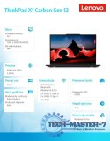 Ultrabook ThinkPad X1 Carbon G12 21KC0065PB W11Pro Ultra 5 125U/16GB/512GB/INT/LTE/14.0 WUXGA/Black/vPro/3YRS Premier Support + 