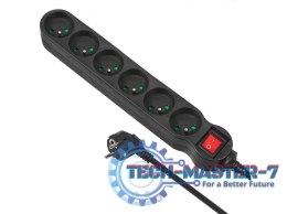 Listwa zasilająca MCE188 6 gniazd 2300W 5m czarna