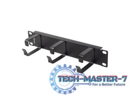 Organizer kabli 10 cali z 3 metalowymi uchwytami TYP B czarny