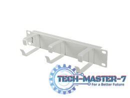Organizer kabli 10 cali z 3 metalowymi uchwytami TYP B szary