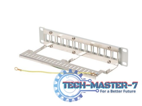 Patch Panel 12 Port 1U 10 cali FTP z organizerem do modułów keystone szary Patch Panel 12 Port 1U 10 cali FTP z organizerem do modułów keystone szary