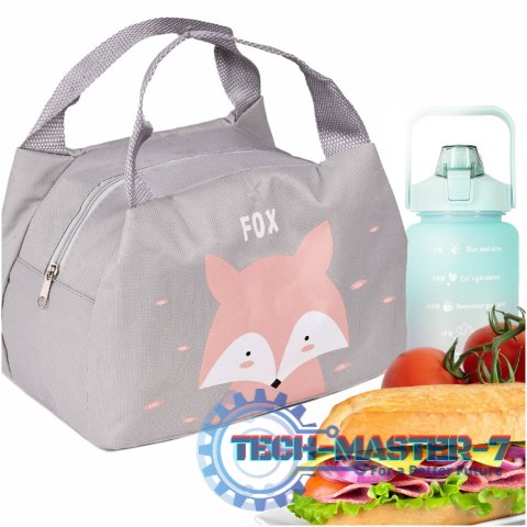 Torba termiczna na lunch jedzenie śniadaniowa izolacyjna lis różowy Torba termiczna na lunch jedzenie śniadaniowa izolacyjna lis różowy