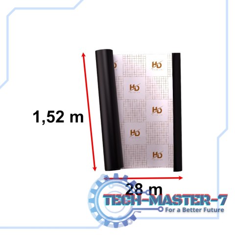 Folia rolka matowa gładka czarna 1,52x28m Folia rolka matowa gładka czarna 1,52x28m