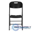Komplet 2 krzeseł składanych zestaw cateringowy metal HDPE czarne ModernHome ModernHome