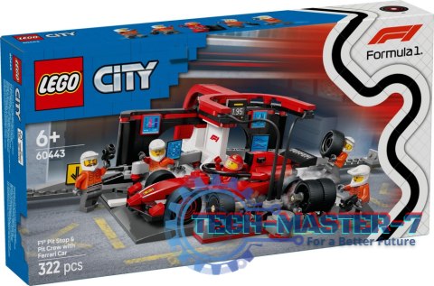 LEGO 60443 CITY - F1 Pit stop i mechanicy z bolidem Ferrari LEGO 60443 CITY - F1 Pit stop i mechanicy z bolidem Ferrari