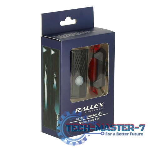 Lampka rowerowa LED RALLEX zestaw tył-przód na rower kierownicę USB Lampka rowerowa LED RALLEX zestaw tył-przód na rower kierownicę USB
