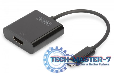 Adapter graficzny HDMI 4K 30Hz UHD na USB 3.1 Typ C, z audio, czarny, dł. 15cm Adapter graficzny HDMI 4K 30Hz UHD na USB 3.1 Typ C, z audio, czarny, dł. 15cm