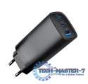 GEMBIRD SZYBKA ŁADOWARKA USB POWER DELIVERY USB TYPU C, 3X USB, 65 W, GAN CZARNA