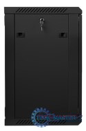 Szafa instalacyjna wisząca 19'' 15U 600X450mm czarna (drzwi szklane)