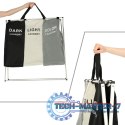 Kosz na pranie segregacja organizer 3 komory 135l