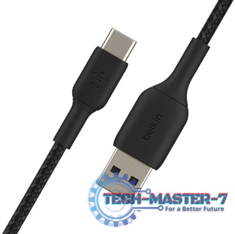 Kabel Braided USB-C USB-A 15cm czarny Kabel Braided USB-C USB-A 15cm czarny