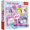 Puzzle 4w1 Zabawne kotki