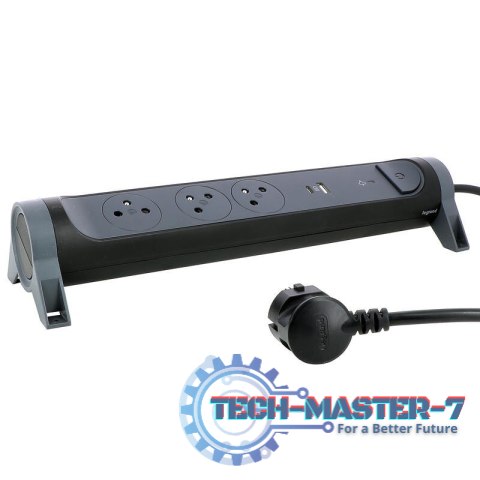 Przedłużacz 3x2PZ + USB A/C 1,5m czarny Przedłużacz 3x2PZ + USB A/C 1,5m czarny