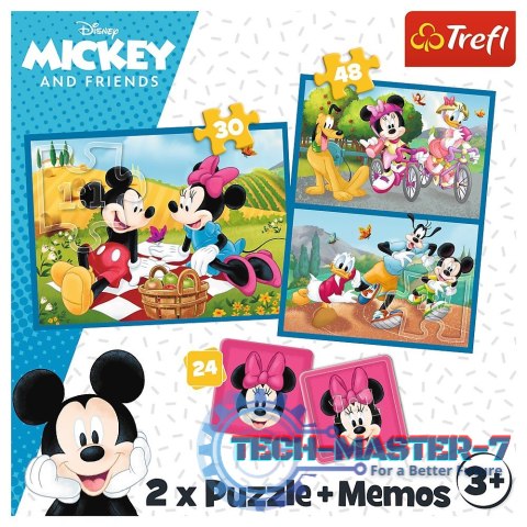 Puzzle 2w1 memos Poznaj bohaterów Disneya Puzzle 2w1 memos Poznaj bohaterów Disneya