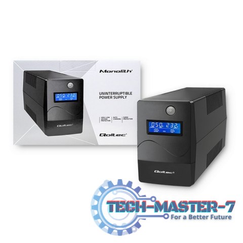 Zasilacz awaryjny UPS | Monolith | 1000VA | 600W | LCD | USB | RJ45 Zasilacz awaryjny UPS | Monolith | 1000VA | 600W | LCD | USB | RJ45