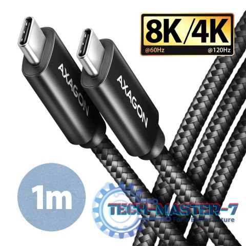 BUCM432-CM10AB Kabel USB-C - USB-C, USB4 Gen 3x2 1m, PD 100W, 8K HD, ALU, oplot Czarny