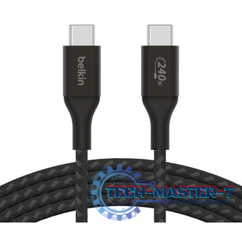 Kabel BoostCharge USB-C/USB-C 240W 2m czarny Kabel BoostCharge USB-C/USB-C 240W 2m czarny