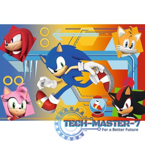 Puzzle 60 elementów Sonic w akcji Puzzle 60 elementów Sonic w akcji