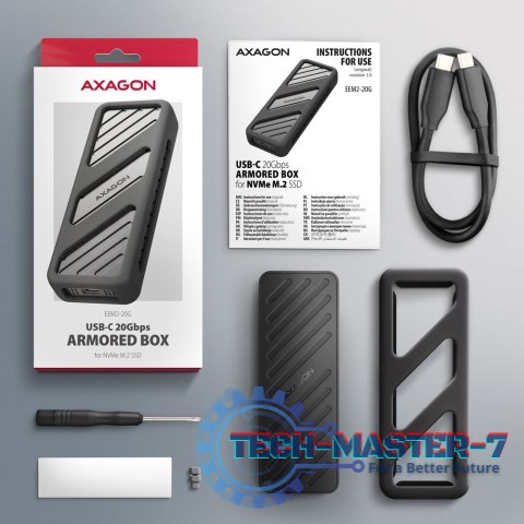 EEM2-20G Obudowa zewnętrzna aluminiowa USB-C 3.2 Gen 2 M.2 NVMe SSD 20Gbps EEM2-20G Obudowa zewnętrzna aluminiowa USB-C 3.2 Gen 2 M.2 NVMe SSD 20Gbps