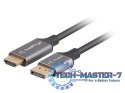 Kabel Displayport(M)-HDMI(M)1.8M 4K czarno-srebrny