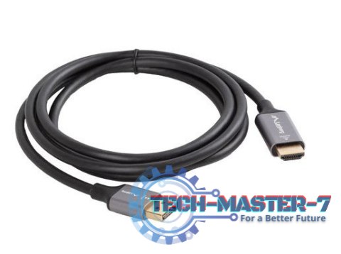 Kabel Displayport(M)-HDMI(M)1.8M 4K czarno-srebrny Kabel Displayport(M)-HDMI(M)1.8M 4K czarno-srebrny