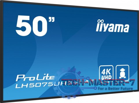 Monitor 50 cali LH5075UHS-B1AG,24/7,VA,ANDROID.11,4K,3xHDMI,DP,RJ45, 2xUSB,2x10W Monitor 50 cali LH5075UHS-B1AG,24/7,VA,ANDROID.11,4K,3xHDMI,DP,RJ45, 2xUSB,2x10W