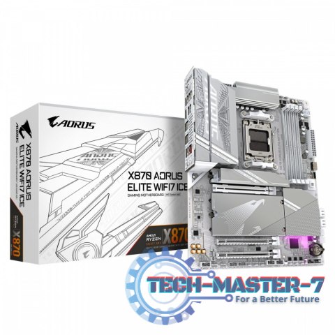 Płyta główna X870 A ELITE WF7 ICE AM 5 4DDR5 HDMI/USB-C ATX Płyta główna X870 A ELITE WF7 ICE AM 5 4DDR5 HDMI/USB-C ATX