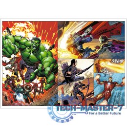 Puzzle 4x250 elementów Bohaterskie dni Avengers
