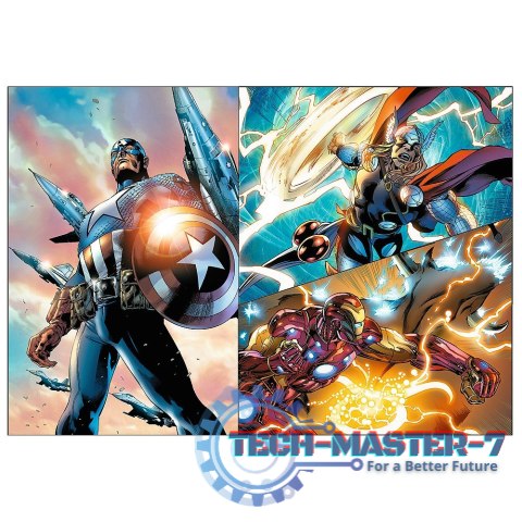 Puzzle 4x250 elementów Bohaterskie dni Avengers Puzzle 4x250 elementów Bohaterskie dni Avengers
