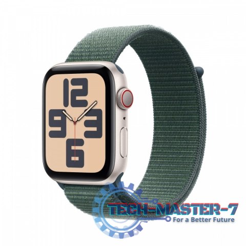 Watch SE GPS + Cellular, koperta 40 mm z aluminium w kolorze księżycowej poświaty z opaską sportową w kolorze górskiego jeziora Watch SE GPS + Cellular, koperta 40 mm z aluminium w kolorze księżycowej poświaty z opaską sportową w kolorze górskiego jeziora