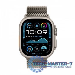 Watch Ultra 2 GPS + Cellular, koperta 49 mm z tytanu w kolorze naturalnym z bransoletą mediolańską M z tytanu w kolorze naturaln