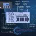 Inteligentna mikroprocesorowa ładowarka 12V | 12.6V | 24V |Prostownik z funkcją naprawy do akumulatora AGM GEL LiFePO4 | LCD