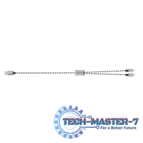 Kabel USB2.0 A/M do micro USB + USB-C, 1.2m Kabel USB2.0 A/M do micro USB + USB-C, 1.2m