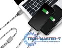 Kabel USB2.0 A/M do micro USB + USB-C, 1.2m
