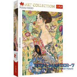 Puzzle 1000 elementów Dama z wachlarzem Klimt