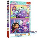 Puzzle 2x24 elementy Gabby zabawy z Gabi
