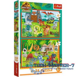 Puzzle 2x24 elementy Małe dinozaury Jurassic World