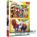 Puzzle 2x24 elementy Spidey i dinozaury