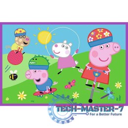 Puzzle 2x24 elementy Świnka Peppa na placu zabaw