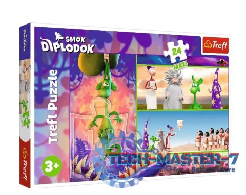 Puzzle 24 elementów Maxi Ciekawski Smok Diplodok Puzzle 24 elementów Maxi Ciekawski Smok Diplodok