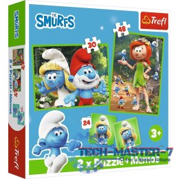Puzzle 2w1 puzzle i memos Wesołe Zabawy Smerfów