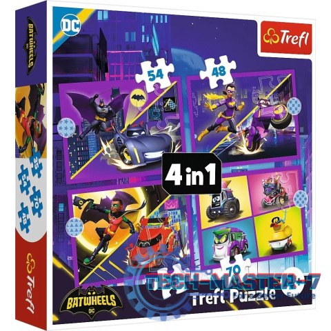 Puzzle 4w1 Batwheels, Poznaj Batwheels Puzzle 4w1 Batwheels, Poznaj Batwheels