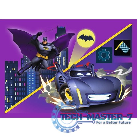 Puzzle 4w1 Batwheels, Poznaj Batwheels Puzzle 4w1 Batwheels, Poznaj Batwheels