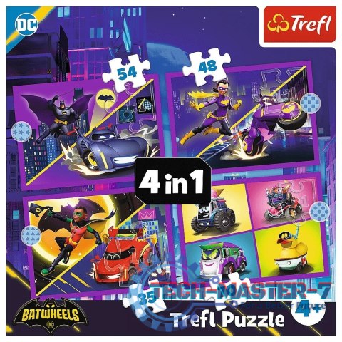 Puzzle 4w1 Batwheels, Poznaj Batwheels Puzzle 4w1 Batwheels, Poznaj Batwheels