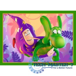 Puzzle 4w1 Świat Smoka Diplodoka